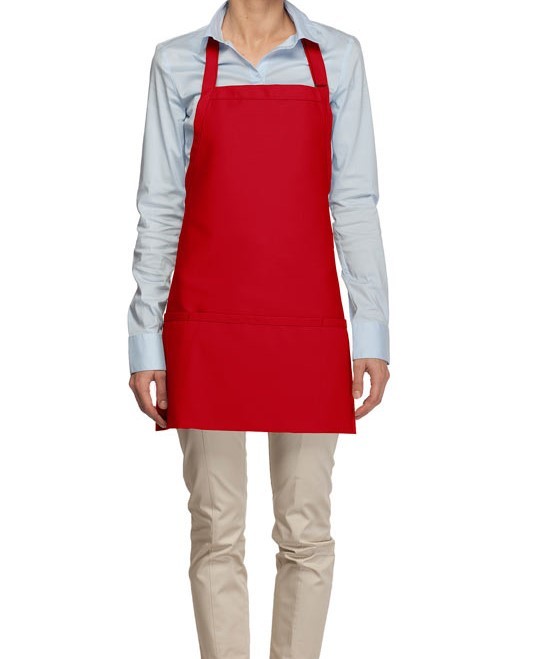 Short Bib Aprons in Red